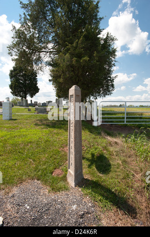 Maryland Mason Dixon Line concrete marker in Harney, MD Stock Photo - Alamy