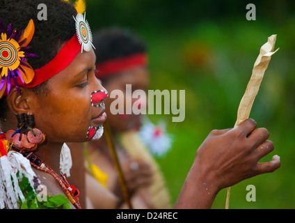 Female Tribal Dancer In Trobriand Island, Papua New Guinea Stock Photo ...