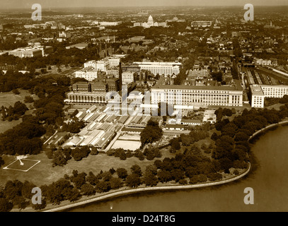 historical aerial photograph Washington, DC, 1931 Stock Photo