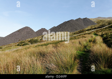 Slate quarry on Elidir Fawr, near Llanberis, Snowdonia Stock Photo