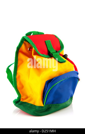 Colorful backpack isolated over white background Stock Photo