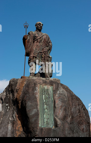 Statue of Buddhist priest Shodo Shonin the founder of Nikko Rinno-ji Temple Nikko, Japan Stock Photo