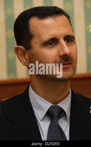 Aug. 21, 2008 - Sochi, Krasnodar territory, Russia - August 21,2008. Sochi,Russia. Pictured: Syrian President Bashar al-Assad at the meeting with Russian President in Bocharov Ruchei summer residence of Russian President. (Credit Image: © PhotoXpress/ZUMAPRESS.com) Stock Photo