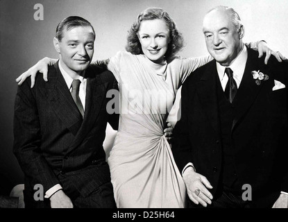 Drei Fremde  Three Strangers  Peter Lorre, Geraldine Fitzgerald, Sydney Greenstreet Johnny West (Peter Lorre,l), Crystal Stock Photo