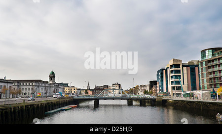 The river Lee runs through Cork City, Republic of Ireland Stock Photo