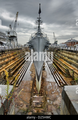 USS Cassin Young, Charlestown Navy Yard, Boston, MA, United States Stock Photo