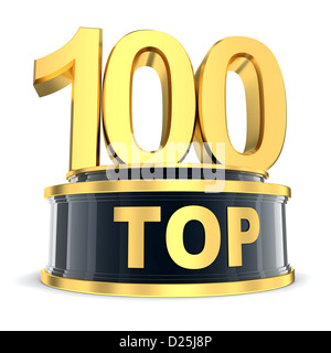 Top 100 of the year (done in 3d) Stock Photo