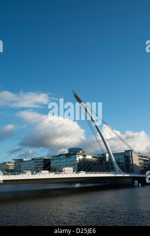 Samuel Beckett Bridge Over The River Liffey; Dublin City Ireland