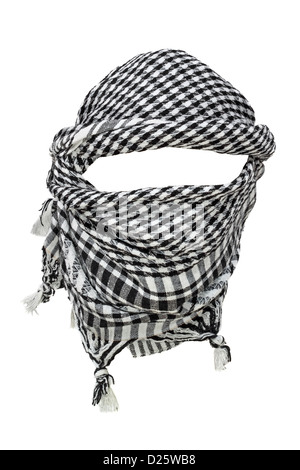 Keffiyeh - traditional Arabic headgear isolated on white background Stock Photo