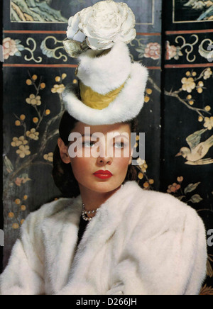 GENE TIERNEY (1920-1991) US film actress about 1945 Stock Photo