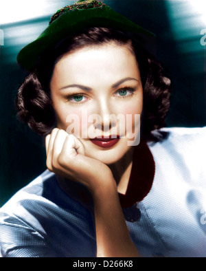 GENE TIERNEY (1920-1991) US film actress about 1963 Stock Photo