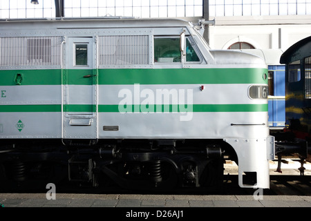 museo ferrocarril madrid train museum antique old vintage historic Stock Photo