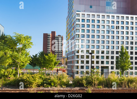 Steven Holl's Simmons Hall on the Massachusetts Institute of Technology campus in Cambridge, MA Stock Photo