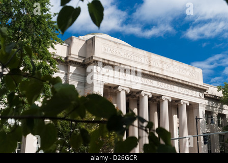 The facade of Building 7 (77 Mass Ave) on the campus of the Massachusetts Institute of Technology, Cambridge MA Stock Photo