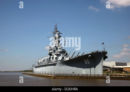 Battleship Alabama in Mobile AL Stock Photo