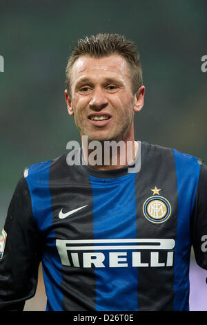 Antonio Cassano (Inter), JANUARY 12, 2013 - Football / Soccer : Italian 'Serie A' match between  Inter Milan 2-0 Pescara at Stadio Giuseppe Meazza in Milan, Italy, (Photo by Enrico Calderoni/AFLO SPORT) Stock Photo