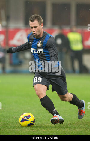 Antonio Cassano (Inter), JANUARY 12, 2013 - Football / Soccer : Italian 'Serie A' match between  Inter Milan 2-0 Pescara at Stadio Giuseppe Meazza in Milan, Italy, (Photo by Enrico Calderoni/AFLO SPORT) Stock Photo