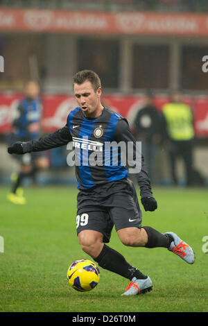 Antonio Cassano (Inter), JANUARY 12, 2013 - Football / Soccer : Italian 'Serie A' match between  Inter Milan 2-0 Pescara at Stadio Giuseppe Meazza in Milan, Italy, (Photo by Enrico Calderoni/AFLO SPORT) Stock Photo