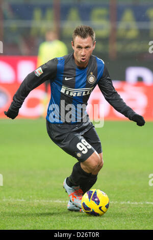 Antonio Cassano (Inter), JANUARY 12, 2013 - Football / Soccer : Italian 'Serie A' match between  Inter Milan 2-0 Pescara at Stadio Giuseppe Meazza in Milan, Italy, (Photo by Enrico Calderoni/AFLO SPORT) Stock Photo