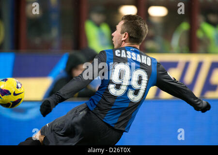 Antonio Cassano (Inter), JANUARY 12, 2013 - Football / Soccer : Italian 'Serie A' match between  Inter Milan 2-0 Pescara at Stadio Giuseppe Meazza in Milan, Italy, (Photo by Enrico Calderoni/AFLO SPORT) Stock Photo