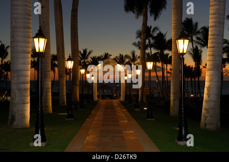 Sunset at the Grand Wailea Hotel, Maui Hawaii Stock Photo