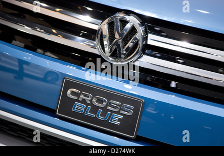 (HANDOUT) A handout photo dated 14 January 2013 shows the grill of the Volkswagen concept car 'CrossBlue' at the North American International Auto Show (NAIAS) in Detroit, USA, 14 January 2013. NAIAS opened officially on 14 January 2013 to press and dealers and is open for the general public from 19 January to 27 January 2013. Photo: Friso Gentsch / Volkswagen Stock Photo