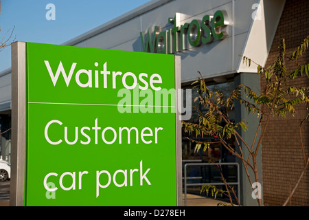 park waitrose car supermarket alamy store yorkshire customer england north york sign