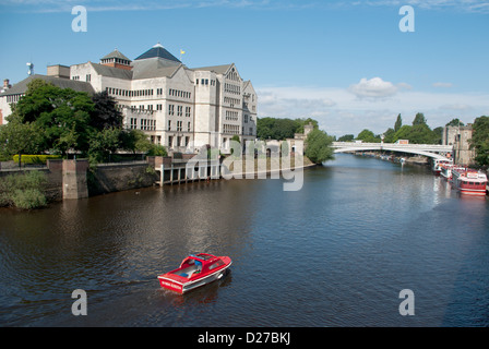 The river Ouse in York looking towards Lendal Bridge Stock Photo