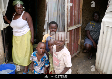 KENYA Scenes in the slum of Bangladesh. Mombasa. photo by Sean Sprague Stock Photo