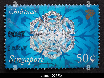 Singapore postage stamp Stock Photo