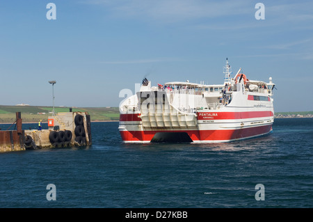 The Orkney ferry 'Pentalina' at St. Margaret's Hope, South Ronaldsay, Orkney Islands, Scotland. Stock Photo