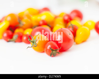 Studio Shot of various choice of Cherry Tomatoes Stock Photo