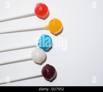 Lollipops in Row Stock Photo