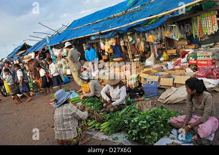 Street market, Siem Reap, Cambodia Stock Photo