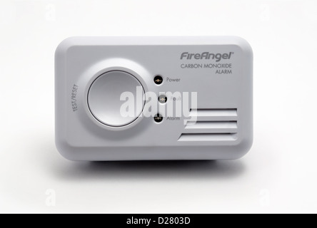 Carbon monixide alarm. Brand name FireAngel. Stock Photo