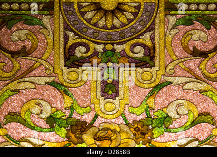 Spain, Barcelona,detail of modernist decor of works on display in the Museu Del Modernisme Català