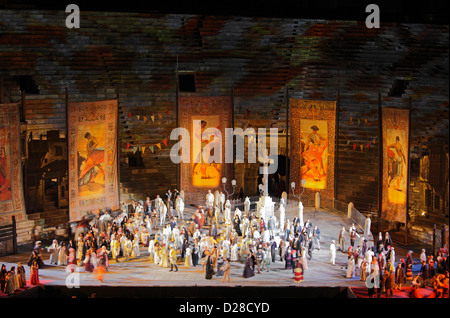 Carmen by Bizet, performance at Arena, Verona, Italy Stock Photo