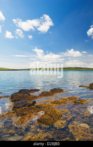 Burray from Glims Holm, Orkney Islands, Scotland. Stock Photo