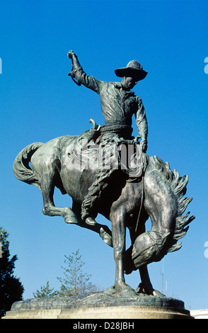 USA Denver Colorado Bronco Buster Statue by Alexander Procter in the ...