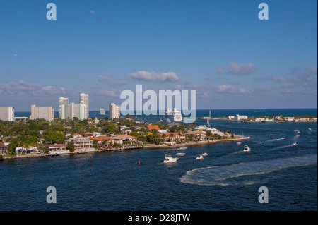 Fort Lauderdale, Port Everglades, Florida, USA, Intracoastal, Grandeur of the Seas, Royal Caribbean Stock Photo