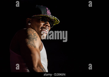 Rapper Nelly performs at the 'COTA Club' in Austin Convention Center on November 17th, 2012 Stock Photo