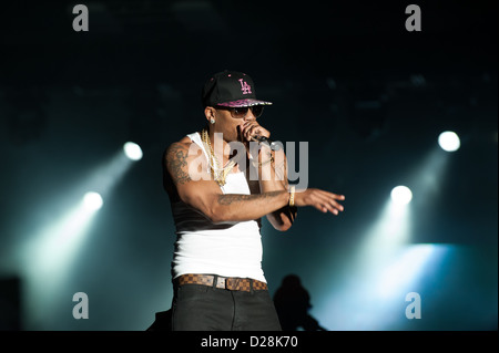 Rapper Nelly performs at the 'COTA Club' in Austin Convention Center on November 17th, 2012 Stock Photo