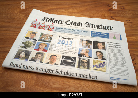 Kolner Stadt Anzeiger newspaper German newspaper Stock Photo