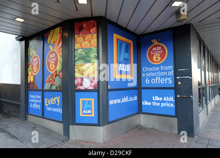 Aldi supermarket store in London Road Brighton UK Stock Photo