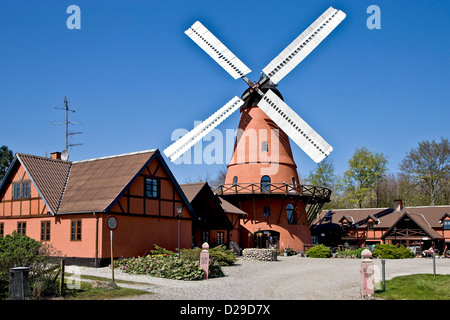Historic Windmill in dutch style at Stock Photo