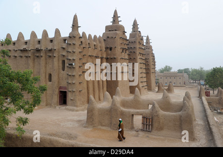MALI Djenne , Grand Mosque build from clay is UNESCO world heritage Stock Photo