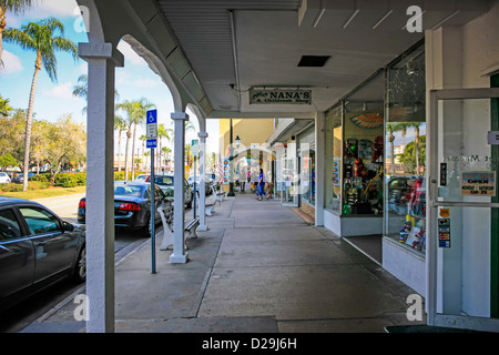 Stores on Main Street in Venice FL Stock Photo