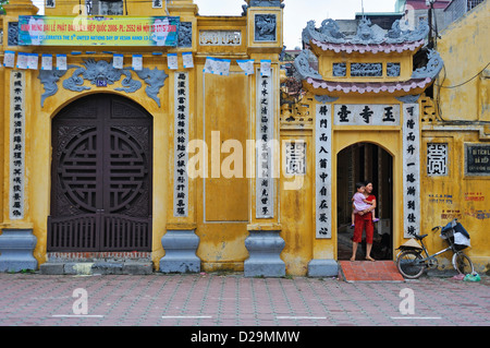 Ornate buildings in the city centre of Hanoi, Vietnam Stock Photo