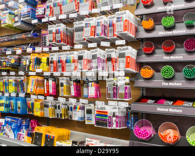 Displays in Staples Store, NYC Stock Photo