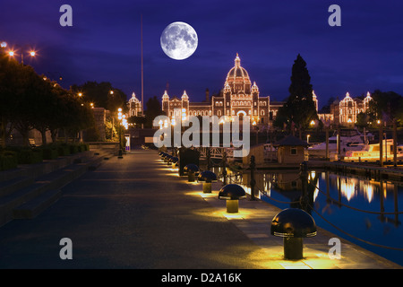 PARLIAMENT BUILDINGS INNER HARBOUR MARINA VICTORIA VANCOUVER ISLAND BRITISH COLUMBIA CANADA Stock Photo